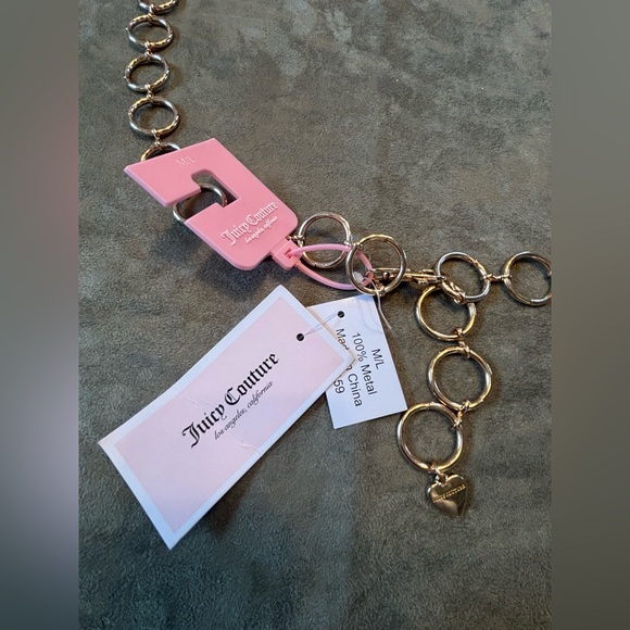 JUICY COUTURE of Los Angeles Gold Hoop Circle Chain Belt in Gold Size Med/Large - Picture 7 of 15